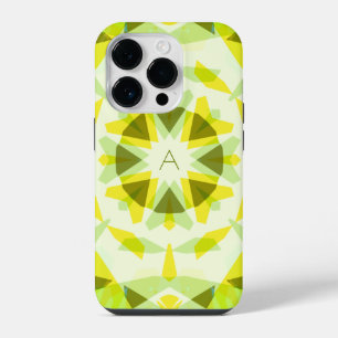 Coque Pour iPhone 14 Plus Monogramme Mignon Vert Joli Jaune Étoile Magique F