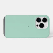 Coque Pour iPhone 14 Plus Monogramme rustique bleu Turquoise (Verso Horizontal)
