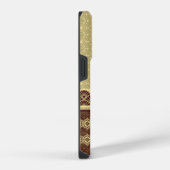 Coque Pour iPhone 14 Plus Motif à fleurs d'or classique Monogram (Côté droit)
