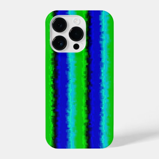 Coque Pour iPhone 14 Plus Motif arc-en-ciel bleu vert abstrait 3D (Verso)