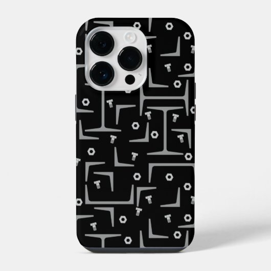 Coque Pour iPhone 14 Plus Motif d'acier de construction (Verso)