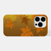 Coque Pour iPhone 14 Plus Motif d'automne avec feuilles d'érable en chute et (Verso Horizontal)