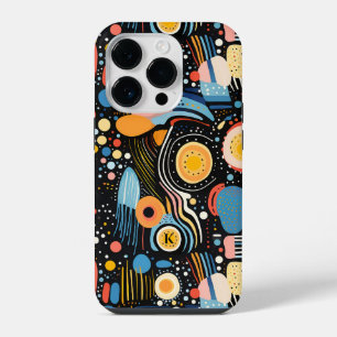 Coque Pour iPhone 14 Plus Motif de points colorés et de formes abstraites