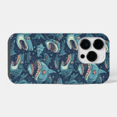 Coque Pour iPhone 14 Plus Motif de requins (Verso Horizontal)