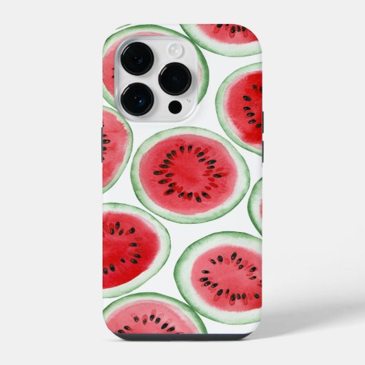 Coque Pour iPhone 14 Plus Motif de tranches de pastèque (Verso)