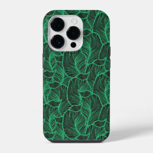Coque Pour iPhone 14 Plus motif d'illustration de feuilles vertes