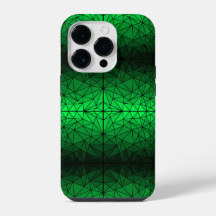 Coque Pour iPhone 14 Plus Motif en verre tendu 02.Vert.Ligne noire BG