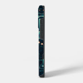 Coque Pour iPhone 14 Plus Motif foncé électronique Sci-Fi (Côté gauche)