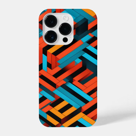Coque Pour iPhone 14 Plus motif géométrique 3D dynamique 1 (Verso)