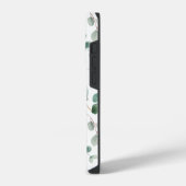 Coque Pour iPhone 14 Plus Motif Monogram Eucalyptus Vert (Côté gauche)