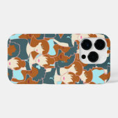 Coque Pour iPhone 14 Plus Motif sans couture avec filles noires et blanches (Verso Horizontal)