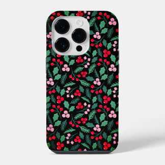 Coque Pour iPhone 14 Plus Motif sans couture de baies de Noël festives