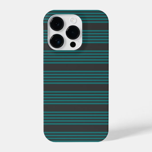 Coque Pour iPhone 14 Plus motif turquoise et charbon de bois à cinq bandes (Verso)