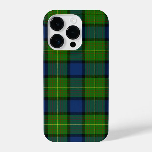 Coque Pour iPhone 14 Plus Muir Moore écossais vert bleu plaid (Verso)