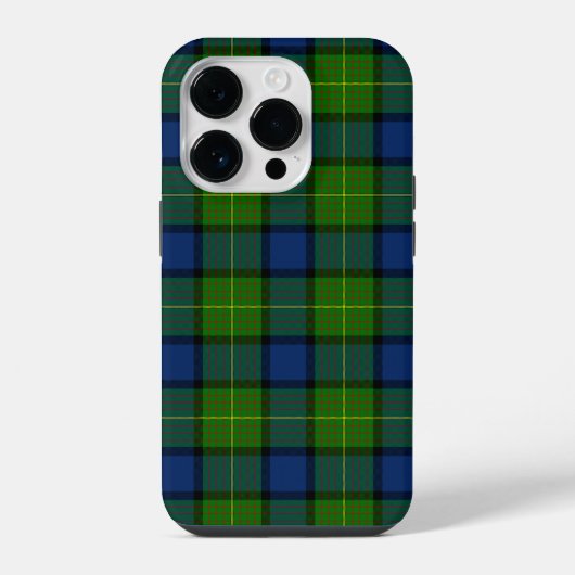 Coque Pour iPhone 14 Plus Muir Moore écossais vert bleu plaid (Verso)