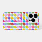 Coque Pour iPhone 14 Plus Multicolor Houndstooth+Motif blanc (Verso Horizontal)