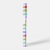 Coque Pour iPhone 14 Plus Multicolor Houndstooth+Motif blanc (Côté droit)