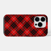 Coque Pour iPhone 14 Plus Munro tartan rouge noir plaid (Verso Horizontal)