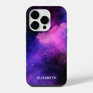 Coque Pour iPhone 14 Plus Nébuleuse de ciel spatial Nom personnalisé