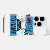 COQUE POUR iPhone 14 PLUS NÉE AU JEU AVEC MA CONSOLE (Verso Horizontal)