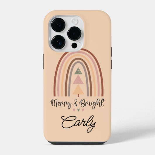 Coque Pour iPhone 14 Plus Noël Boho Beige (Verso)