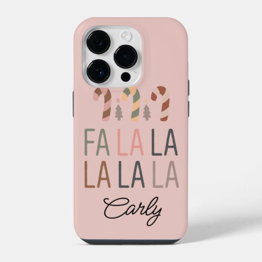 Coque Pour iPhone 14 Plus Noël Boho Rose (Verso)