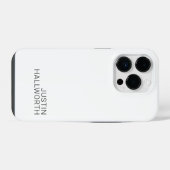 Coque Pour iPhone 14 Plus Nom noir moderne sur blanc (Verso Horizontal)
