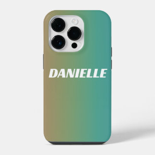 Coque Pour iPhone 14 Plus Nom personnalisé Dégradé arc-en-ciel