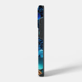 Coque Pour iPhone 14 Plus Nuances de bleu 3D (Côté gauche)