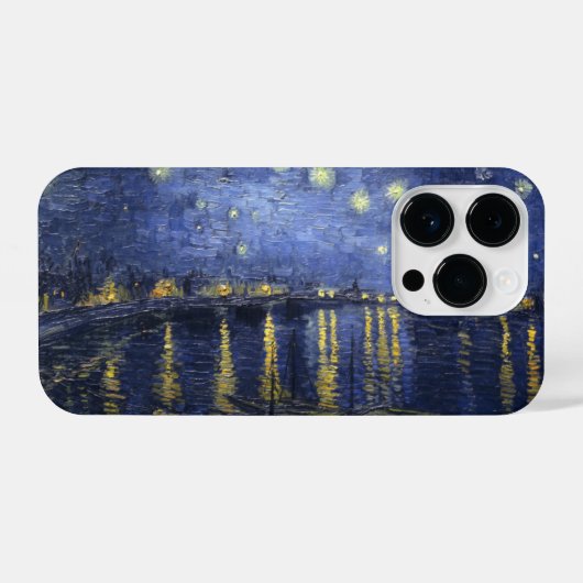 Coque Pour iPhone 14 Plus Nuit étoilée sur le Rhône (Verso Horizontal)