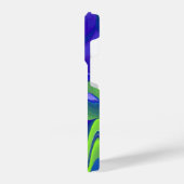 Coque Pour iPhone 14 Plus Oeil mal, 3D Abstrait en vert bleu violet (Côté gauche)