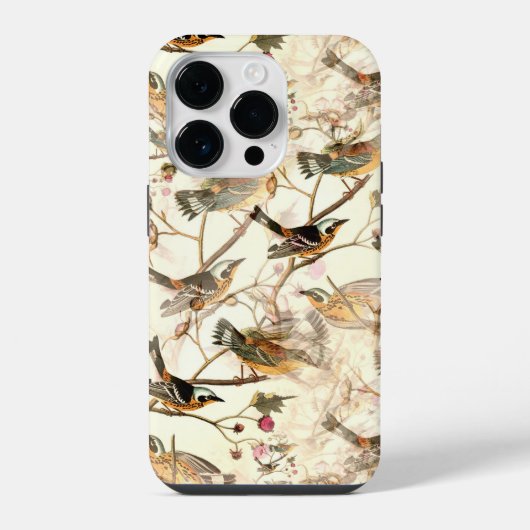 Coque Pour iPhone 14 Plus Oiseaux sur une branche (Verso)