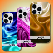 Coque Pour iPhone 14 Plus Ondes dorées de soie