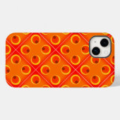 Coque Pour iPhone 14 Plus orange rétro 1970 Coque-Mate coque iphone (Verso (horizontal))