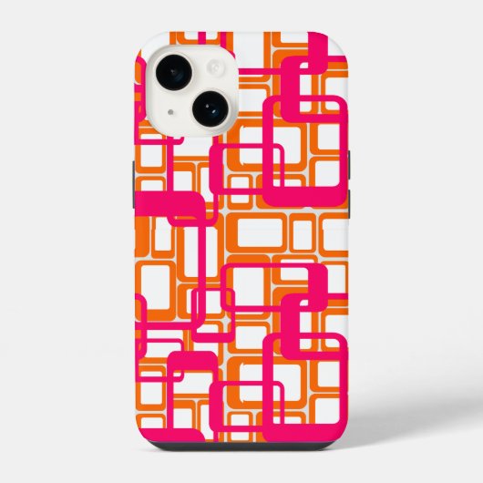 Coque Pour iPhone 14 Plus Ouvert Rectangles Modernes Du Milieu Du Siècl (Verso)