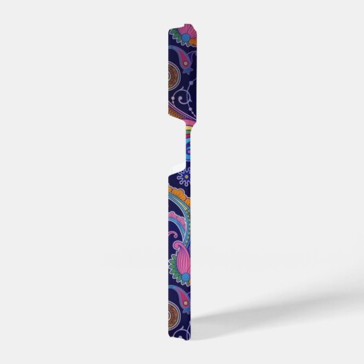 Coque Pour iPhone 14 Plus Paisley violet rose (Côté droit)