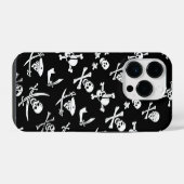 COQUE POUR iPhone 14 PLUS PÂLE DE PIRATES NOIRES, OBJETS TRAVERSÉS, ÉPINES (Verso Horizontal)