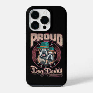 Coque Pour iPhone 14 Plus Papa fière bouledogue, Cadeau de Fête des Pères po