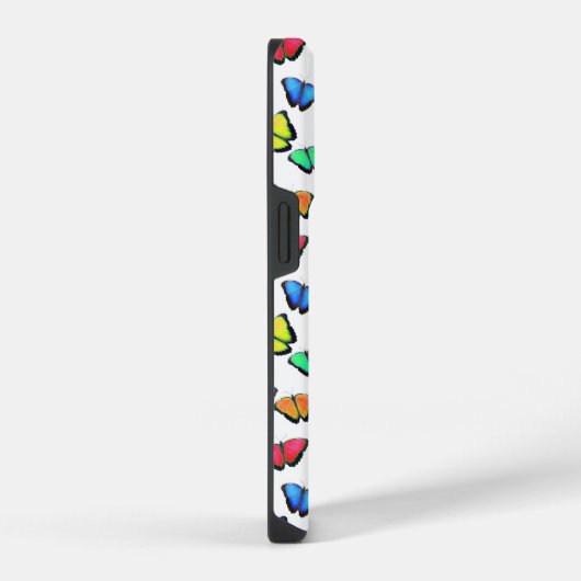 Coque Pour iPhone 14 Plus Papillon arc-en-ciel (Côté droit)