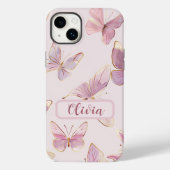 Coque Pour iPhone 14 Plus Papillon rose coque iphone personnalisé (Verso)