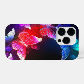 Coque Pour iPhone 14 Plus Papillons de nuit Neon brillants sur arrière - pla (Verso Horizontal)
