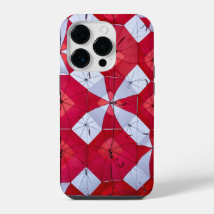 Coque Pour iPhone 14 Plus Parapluies Rouges et Blancs