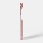 Coque Pour iPhone 14 Plus Parties scintillant en métal brossé rose pâle Nom (Côté gauche)