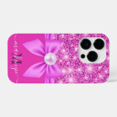 Coque Pour iPhone 14 Plus Parties scintillant rose et boue (Verso Horizontal)
