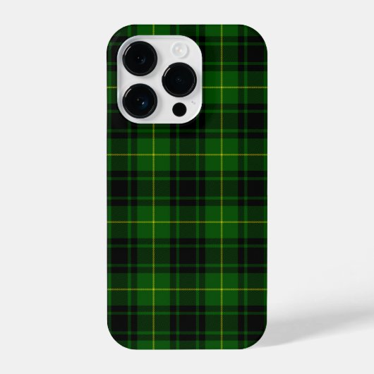 Coque Pour iPhone 14 Plus Pâte verte de tartan MacArthur (Verso)