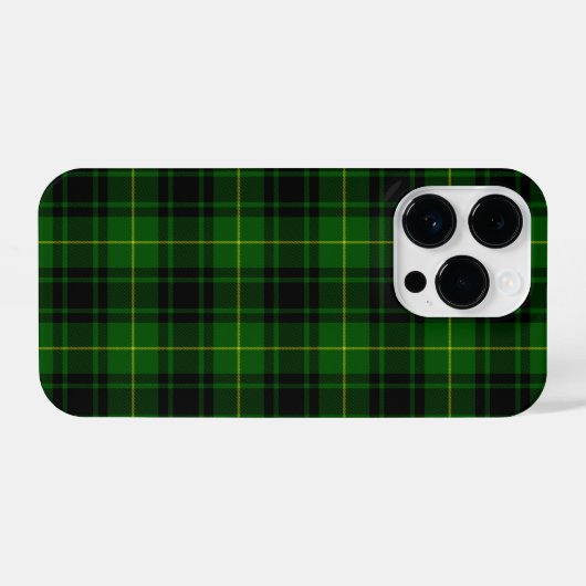 Coque Pour iPhone 14 Plus Pâte verte de tartan MacArthur (Verso Horizontal)