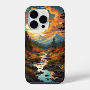 Coque Pour iPhone 14 Plus Paysage de coucher de soleil Montagne et rivière