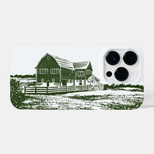 Coque Pour iPhone 14 Plus Paysage rural maison de ferme de style coupe (Verso Horizontal)