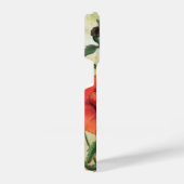 Coque Pour iPhone 14 Plus Peinture Rouge blanc Pavot (Côté droit)