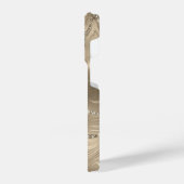 Coque Pour iPhone 14 Plus Personnalisé Chic Brown Parties scintillant Motif (Côté gauche)